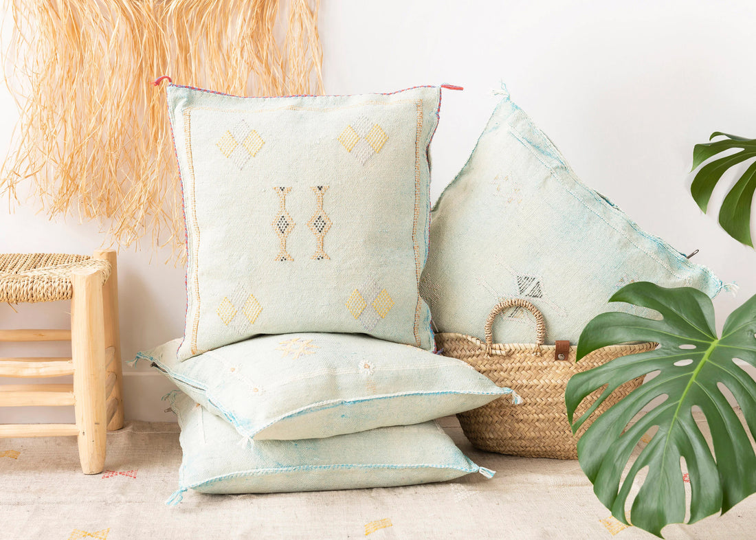 Moroccan cactus pillow boho style decor