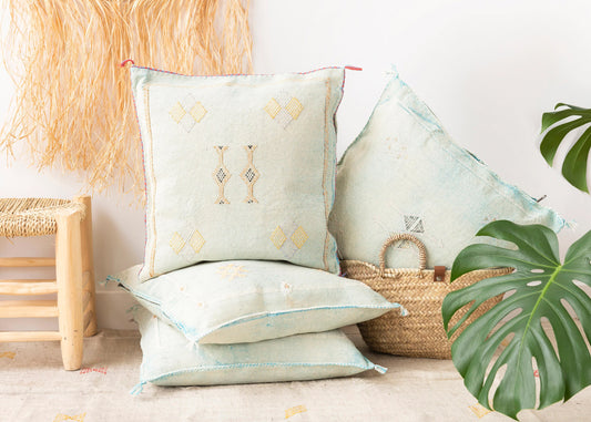 Moroccan cactus pillow boho style decor