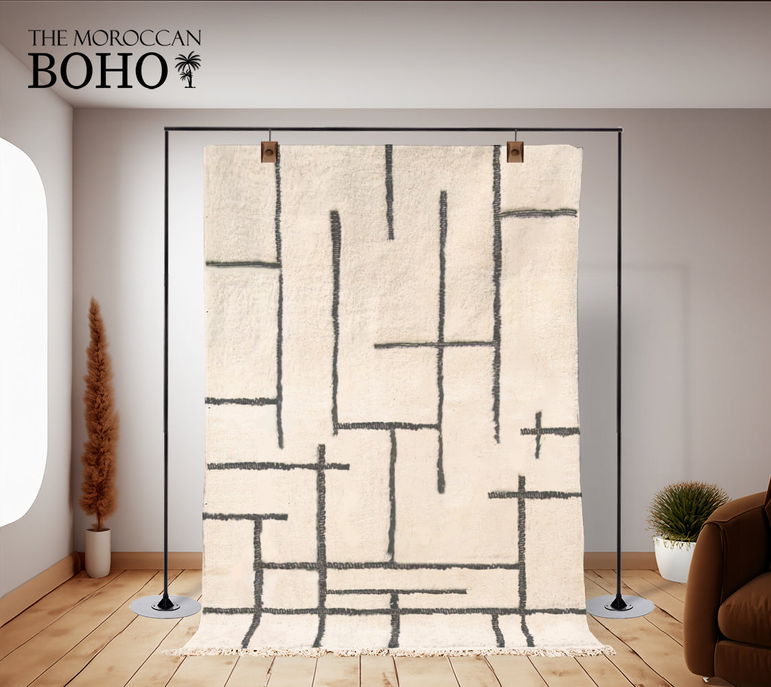 Crossroad - Luxury Beni Ourain Rug (Beige)