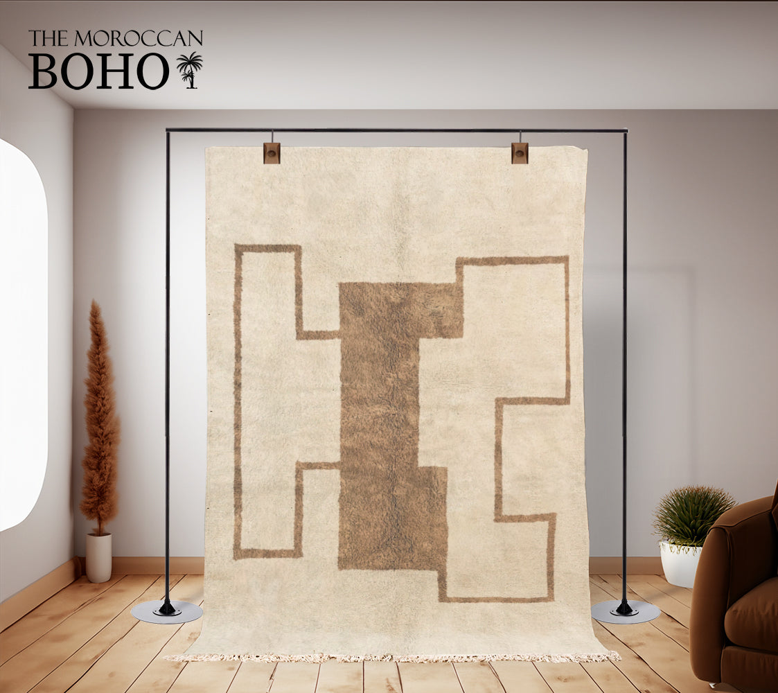 Quest - Luxury Beni Ourain Rug (Beige-Brown)