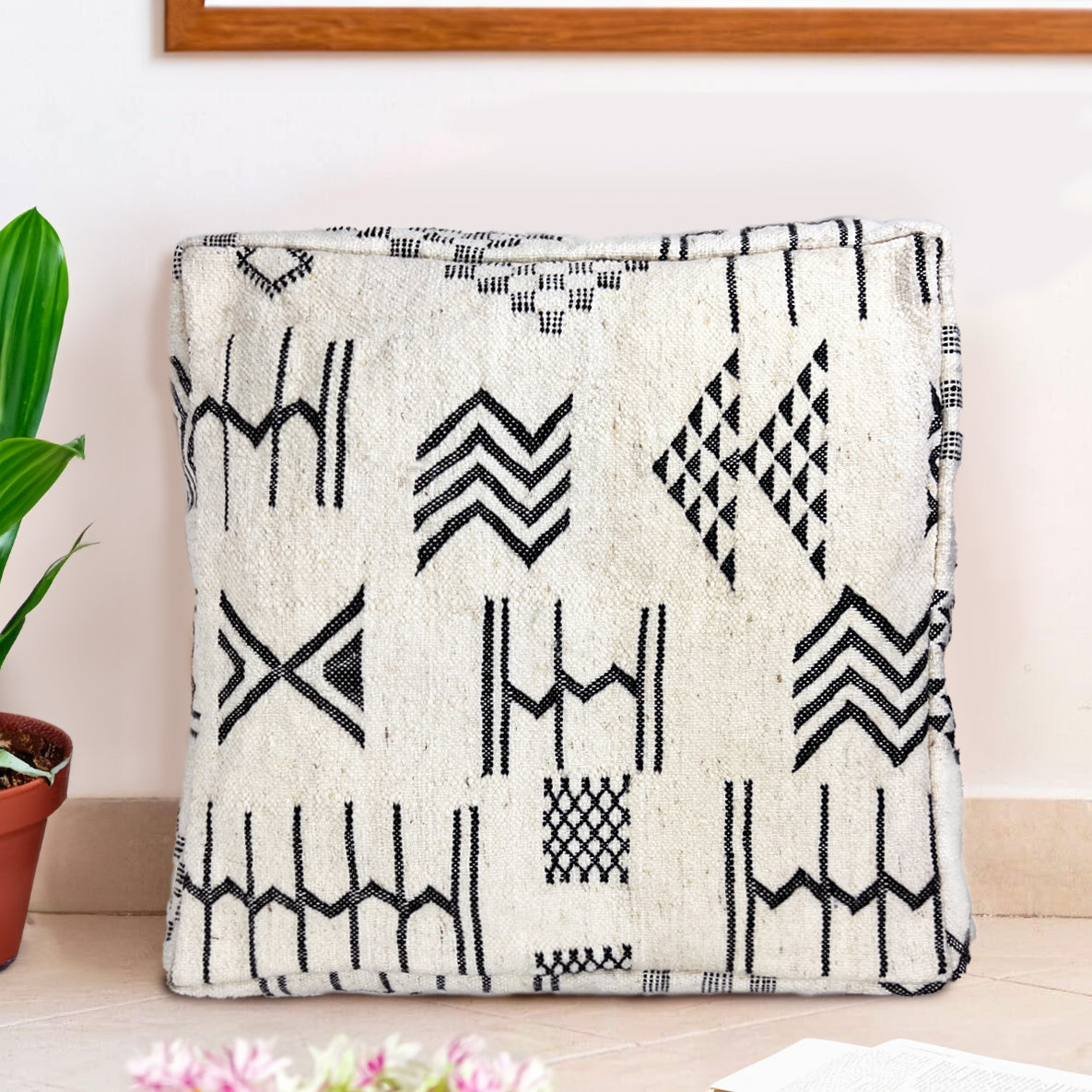 Berber Kilim Pouf cover - Floor Cushion